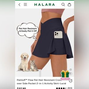 New! Cute dark blue skirt for tennis/ workout!